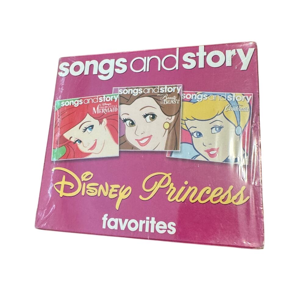 DISNEY PRINCESS FAVORITES Little Mermaid Beauty Beast Songs Story 3CD BOX SET